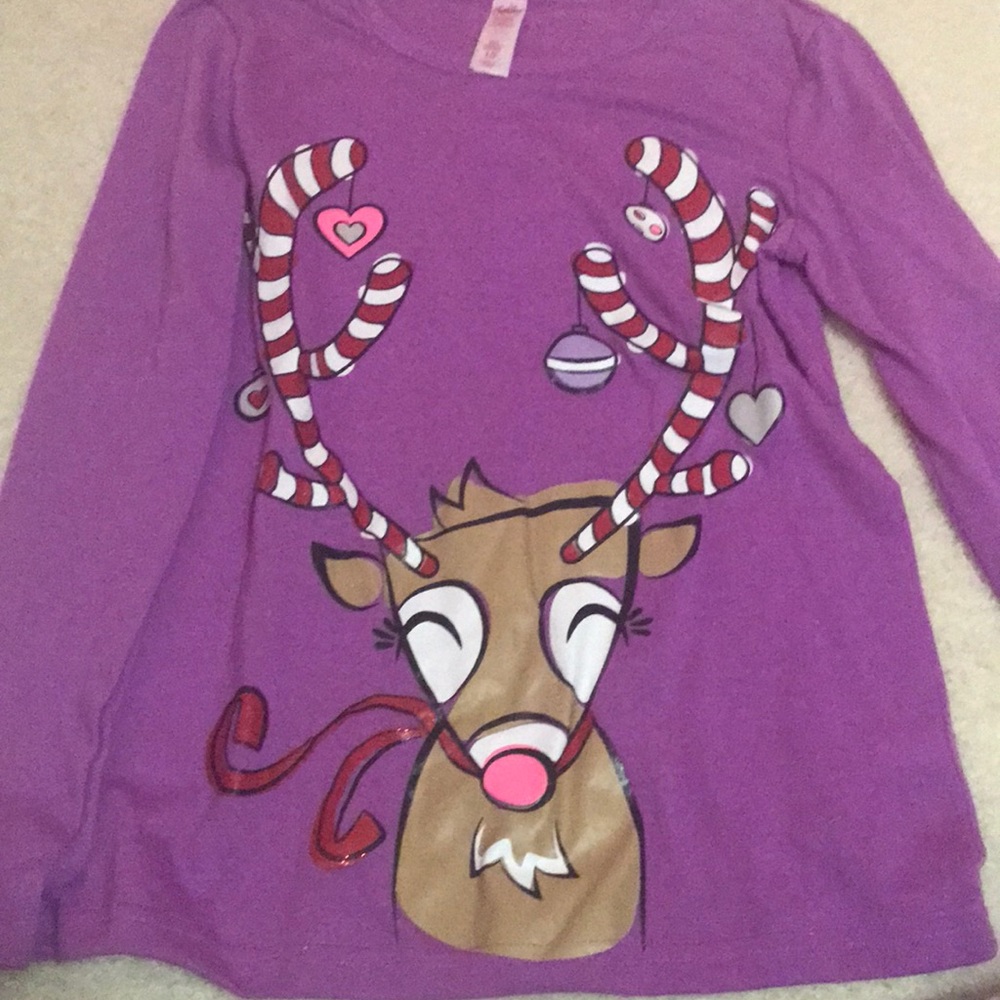 purple long-sleeve shirt